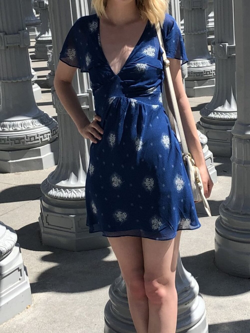 Blue Floral Mini Dress
